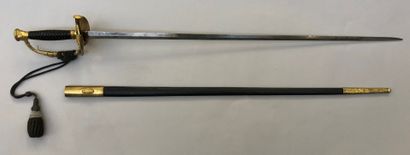 Beautiful sword with chasing of rear admiral...