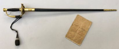 Beautiful sword with chasing of rear admiral...