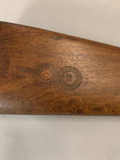 Percussion rifle and lock at the back model...