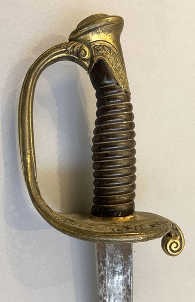 Sabre type 1845 d'adjudant, composite, lame...
