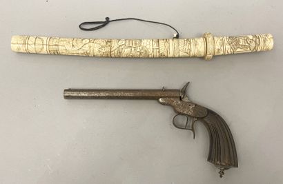 Lot including :
- a Belgian-made 6mm smoothbore...