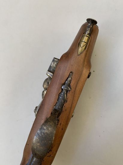 Flintlock pocket pistol, smooth octagonal...