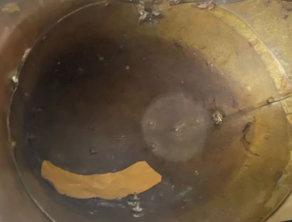 Beautiful brass shell of fireman's helmet...