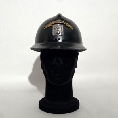 Adrian helmet model 26 painted in black and...