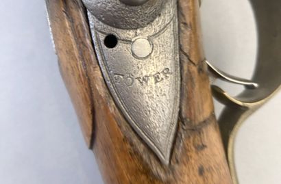 English flintlock snap hook, lock marked...