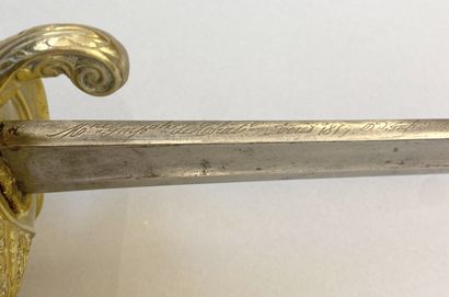 Lot of two sabers including : 
- an 1855...