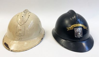 Adrian helmet model 26 painted in black and...