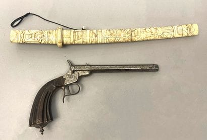 Lot including :
- a Belgian-made 6mm smoothbore...