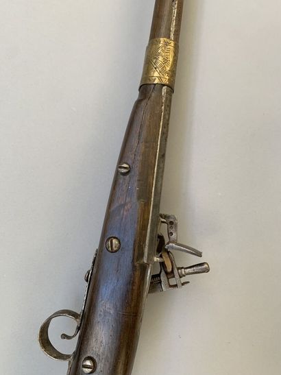 Long flintlock muzzleloader with external...