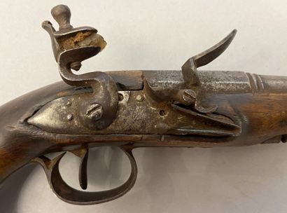 Pair of flintlock pocket pistols in 40 caliber...