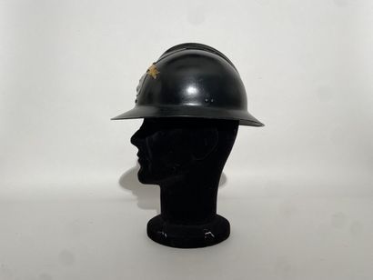 Adrian helmet model 26 painted in black and...
