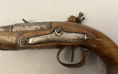 Pair of flintlock pocket pistols in 40 caliber...