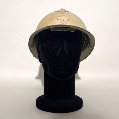 Adrian helmet model 26 painted in black and...