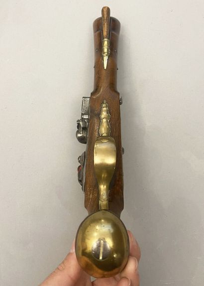 Large flintlock pistol of very fine workmanship....