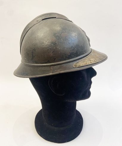 Lot of two helmet shells Adrian model 15,...