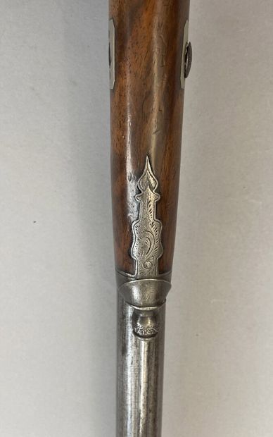 Interesting rifled rifle with percussion...