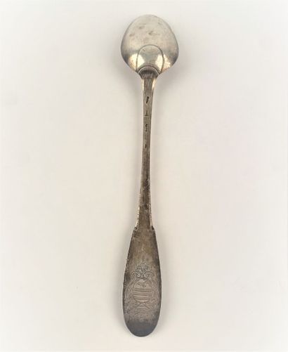 Cuillère à ragoût en argent, modèle Uniplat....