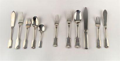 Partie de ménagère en argent (161 pièces),...
