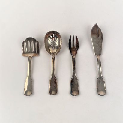 Partie de ménagère en argent (161 pièces),...