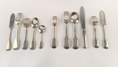 Partie de ménagère en argent (161 pièces),...