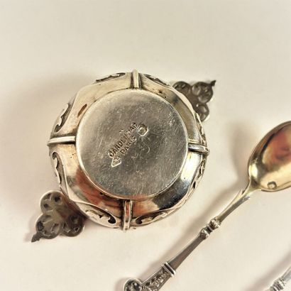 CARDEILHAC
Paire de salerons en argent, avec...