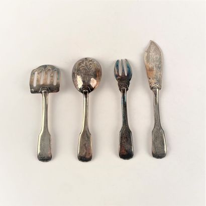 Partie de ménagère en argent (161 pièces),...