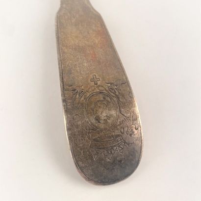 Cuillère à ragoût en argent, modèle Uniplat,...