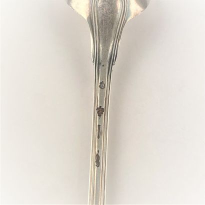 Cuillère à ragoût en argent, modèle coquille,...