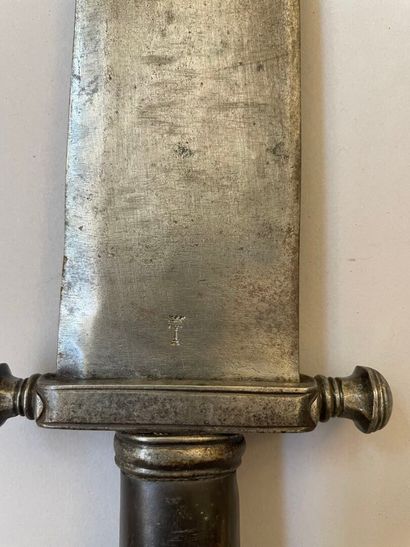 Fort couteau d'abbati ancien, large lame...