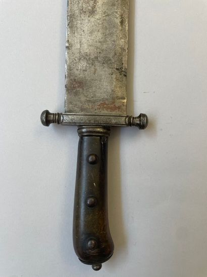 Fort couteau d'abbati ancien, large lame...