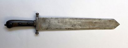 Fort couteau d'abbati ancien, large lame...