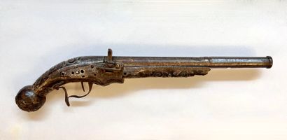 Pistolet de patilla (à la miquelet) travail...