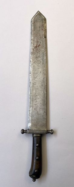 Fort couteau d'abbati ancien, large lame...