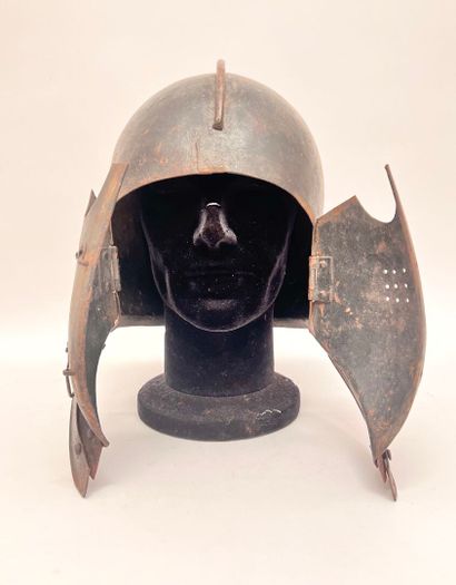 Armet dans le goût d'un armet savoyard. Masque...