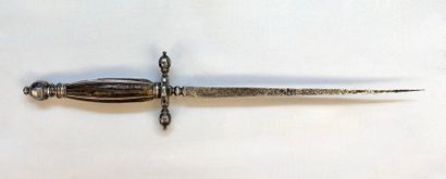 Stylet dit d'artilleur XVIIe. Forte à lame...