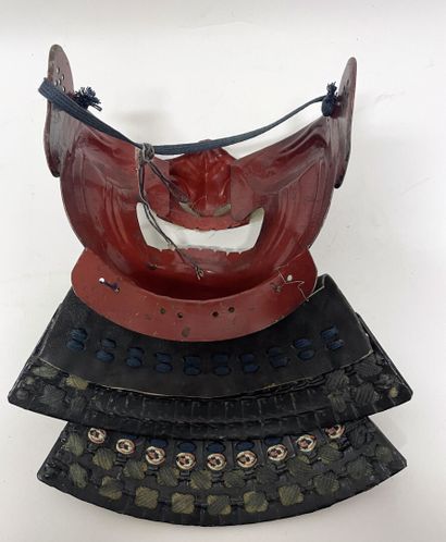 Menpo japonais d'armure de samouraï. Protection...