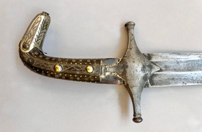 Kilij ottoman. Belle lame courbe plate à...