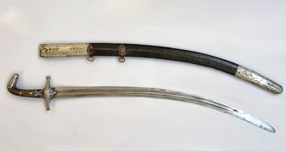 Kilij ottoman. Belle lame courbe plate à...
