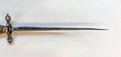 Stylet dit d'artilleur XVIIe. Forte à lame...