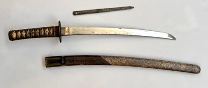 Joli wakizashi époque Edo. Ligne de trempe...