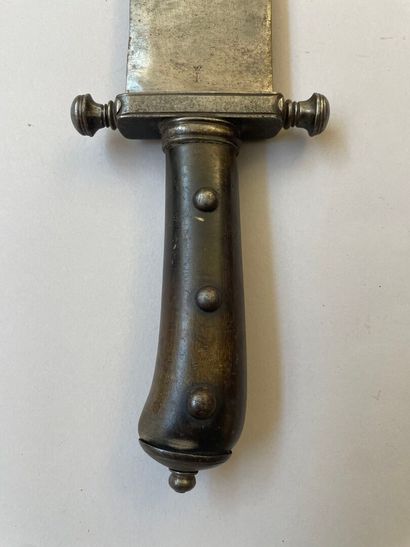 Fort couteau d'abbati ancien, large lame...