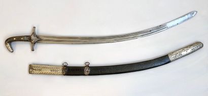 Kilij ottoman. Belle lame courbe plate à...