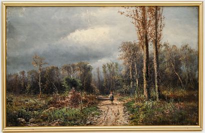 GODCHAUX
Sous-bois animé
Huile sur toile,...