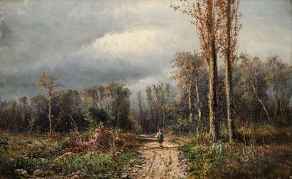 GODCHAUX
Sous-bois animé
Huile sur toile,...