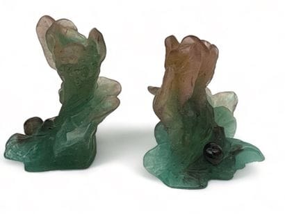 DAUM France
Paire de bougeoirs en pate de...