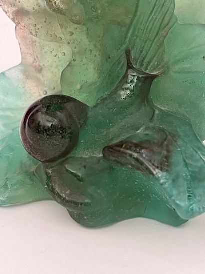 DAUM France
Paire de bougeoirs en pate de...