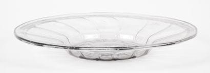 Assiette en verre soufflé à décor godronné
XVIIIe.
Diam.:...