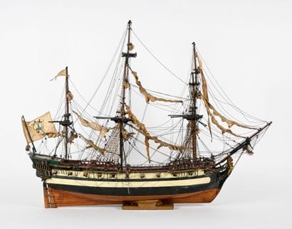 Maquette de trois-mats
H : 67 - L : 86 c...