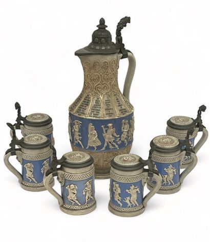 VILLEROY BOCH
Pichet et six chopes en grès...