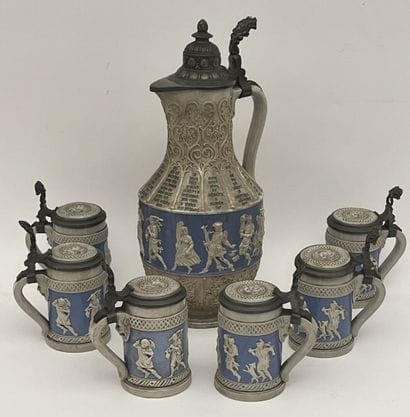VILLEROY BOCH
Pichet et six chopes en grès...